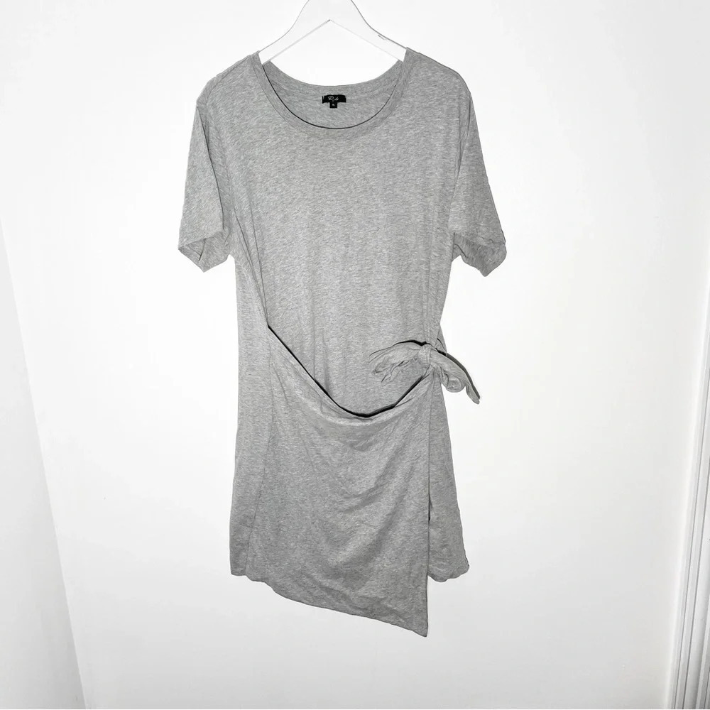 New Rails Edie Tie-Waist T-Shirt Dress Grey size XL - Picture 3 of 9